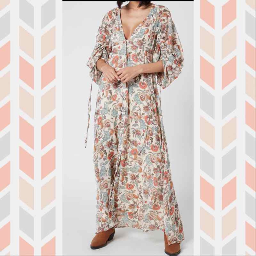 NWT Free People Women's Earthfolk Maxi Dress